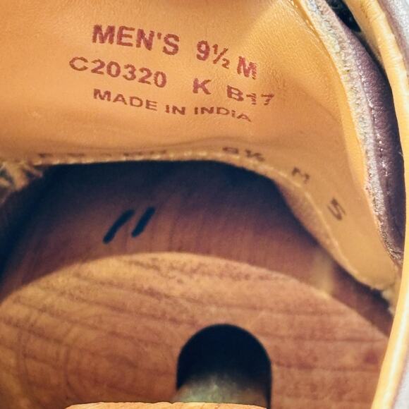 Cole Haan Shoes Mens 9.5 Brown Leather Grand OS Wingtip Oxford Dress Brogue - Picture 9 of 10